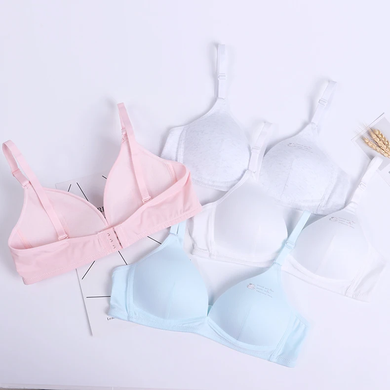 Беспроводной хлопковый спортивный бюстгальтер для девочек-подростков 12 ...