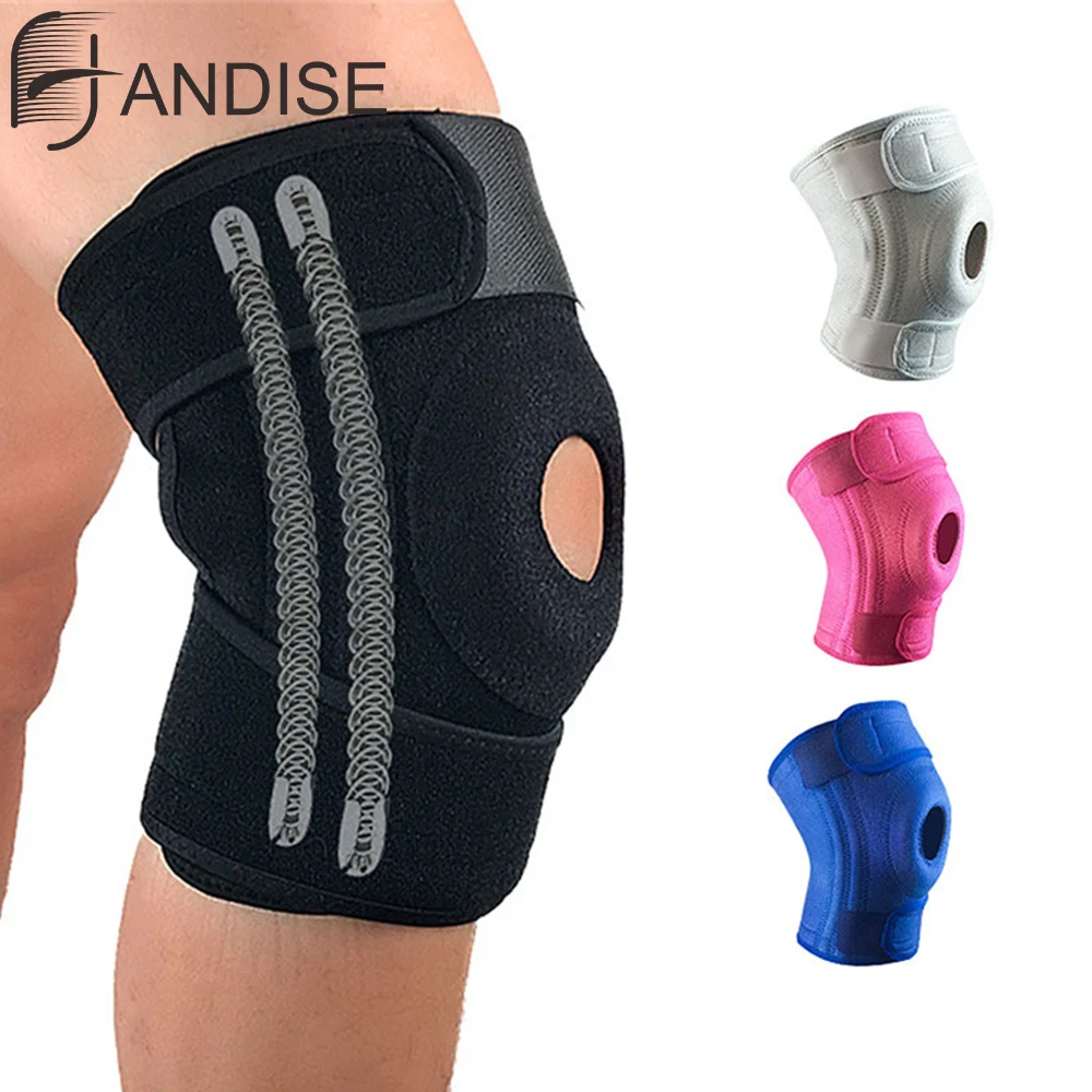 

Adjustable Breathable Knee Brace Orthopedic Stabilizer Knee Pads Support Guard with Inner Flexible Hinge Sports Safety Joelheira