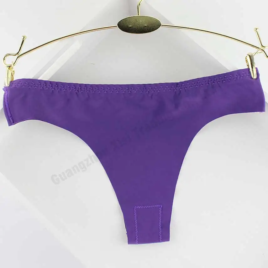 Лучшее качество модное пикантное белье стринги трусики для женщин сексуальные розовые красные стринги без следа чистая любовь нижнее белье эластичные - Цвет: Purple