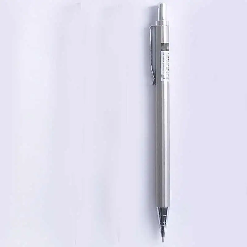 Качественный Металлический черный автоматический карандаш 0,7 мм простой стиль не легко сломать HB/2 H сменный карандаш - Цвет: mechanical pencil