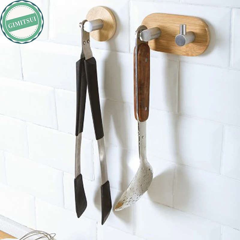 Buy Bamboo Bathroom Towel Rail Holder Shelf Wall