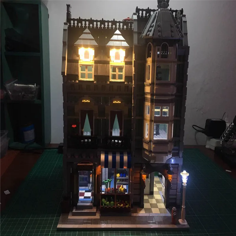 

Led Light Set DIY For Lego Building City Street 10185 Green Grocer House Toy Building Blocks Creator City Street Series Lighting