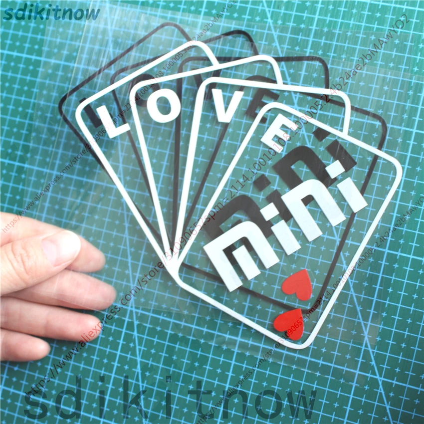 

New Poker Card Cool Love Car Sticker Door Window Decal Styling Decoration For BMW Mini Cooper R50 R52 R53 R56 R57 R58 R60