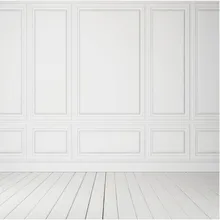 Mur en bois blanc pur fond Photo blanc Wainscot chaise Rail décors muraux personnalisé mariage toile de fond studio photo MR-1313