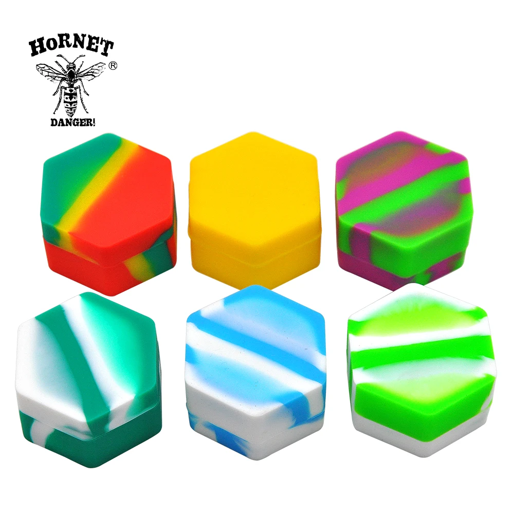 

2pcs Non-stick Platinum Cured Silicone Food Storage Containers Hex Oil Slicks Container Take The Icky Out Of Stick.Color Random