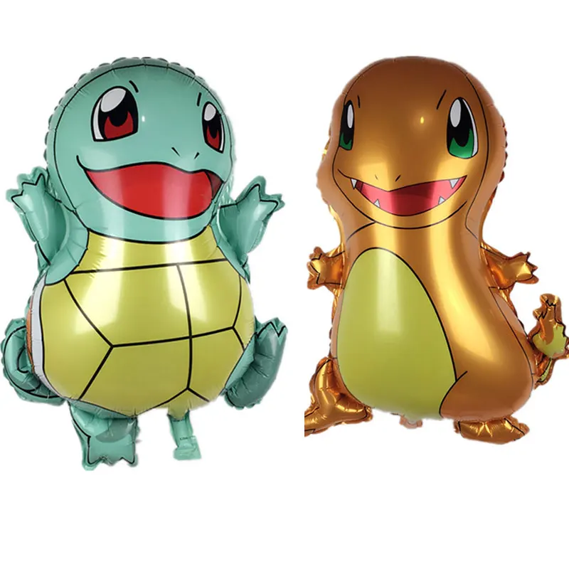 

1pcs Pokemon Jenny Turtle and Small Fire Dragon Aluminum Foil Balloon Children Toy Party Birthday Decoration Balloon