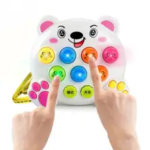 Juguetes musicales de plástico para niños y bebés, juguete para golpear a los hámster, juego de insectos, gusano de la fruta, instrumentos musicales educativos