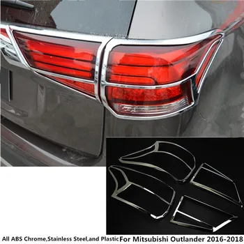 

For Mitsubishi Outlander 2016 2017 2018 2019 2020 Car Rear Tail Back Light Lamp Detector Frame Stick Cover Trim Switch 4pcs
