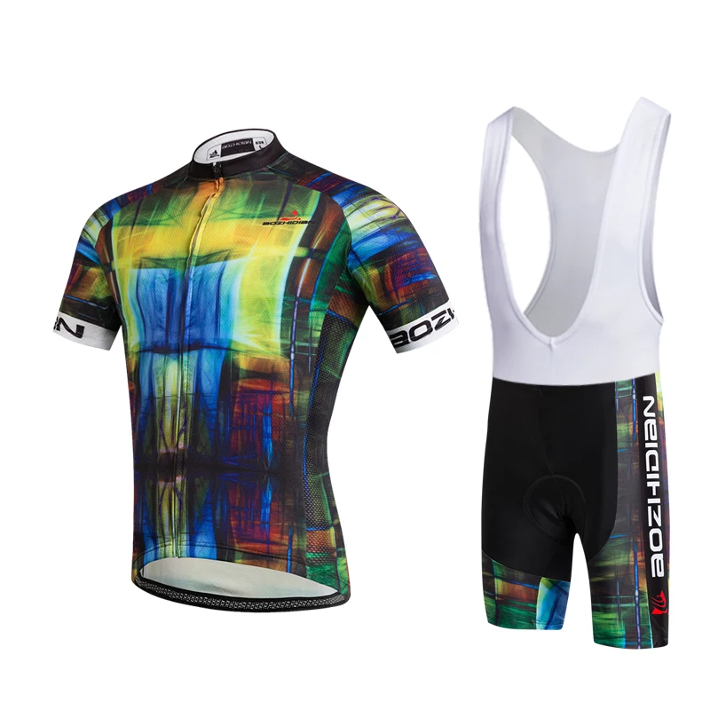 

Cycling clothes man summer cycling set bicycle clothing bib pants shorts gel pad breathable high quality polyester unisex