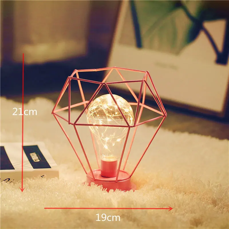 Minimalist Led Diamond Table Lamp Study Bedroom Desk Lamp USB Holiday Decoration Table Light Bedside Battery Reading Lights (7)