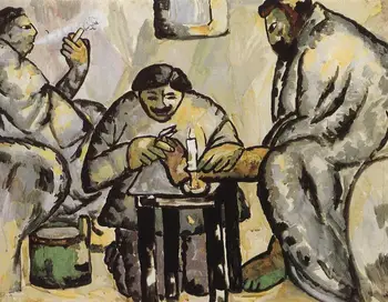 

High quality Oil painting Canvas Reproductions Pedicurist in the Baths By Kazimir Malevich hand painted