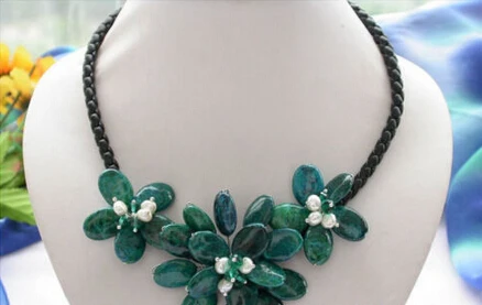 

song voge gem nanJ0480 malachite basketry flower necklace pendant