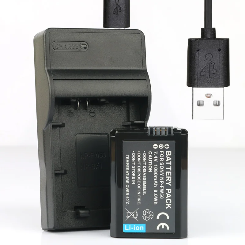 

LANFULANG NP-FW50 NP FW50 Camera Battery (1-Pack) and Charger Kit for Sony ILCE-7 ILCE-5000 NEX-3C NEX-6Y A7S ILCE-7RM2 NEX-5N