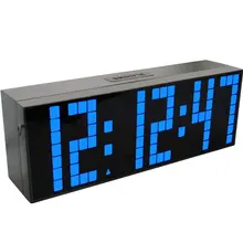 Electronic alarm clock digital led countdown timer temperature date display large numbers brightness adjustable desk wall