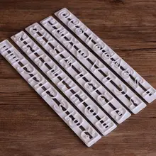 Инструмент для торта, 1 набор/5 шт., русский алфавит, буквы, цифры, фанки, трафарет, резак, набор печенья, штамп, форма для выпечки, форма для сахарного ремесла