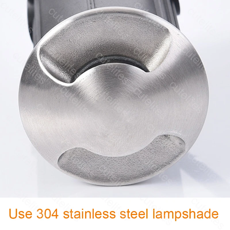 1W 3W 5W LED Buried IP66 AC85-260V DC12V Outdoor Recessed Deck Light 1/2/3/4 Side View Underground Lamp Sidewalk