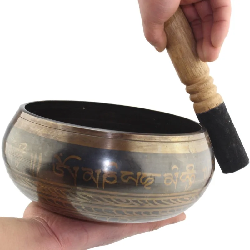 

New Himalayan Hand Hammered Chakra Meditation Bowl Decorative wall dishes Yoga Tibetan Buddhist Brass Singing Bowl