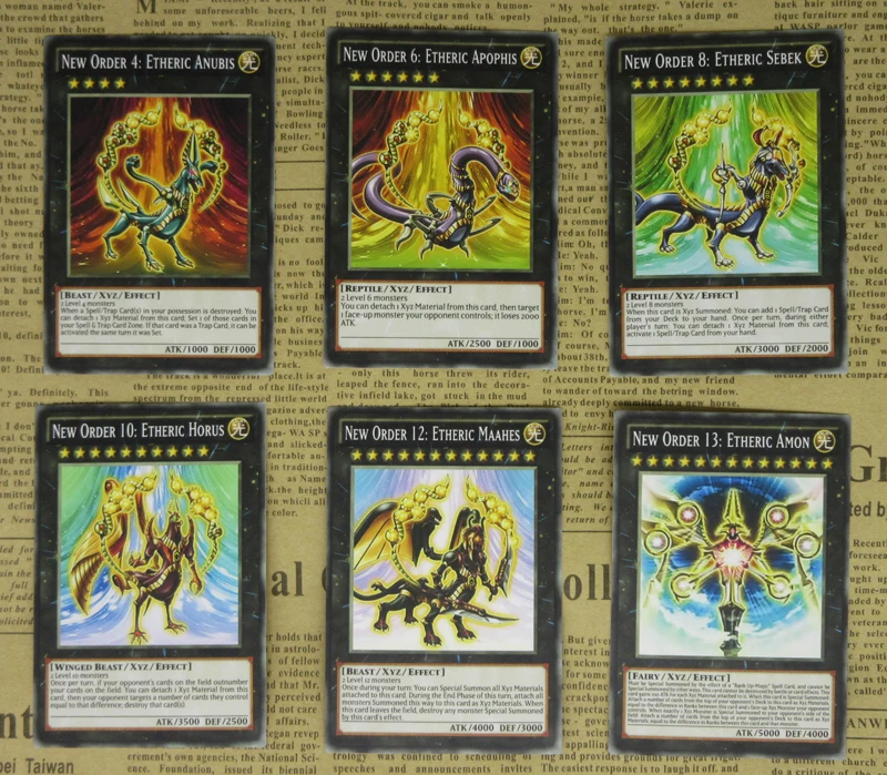 18pcs Yu-Gi-Oh! Zexal Anime Special Cards - New Order Number IC1000 Numeronius Numeronia Don Thousand Cosplay TCG Proxy Orica Card image 3