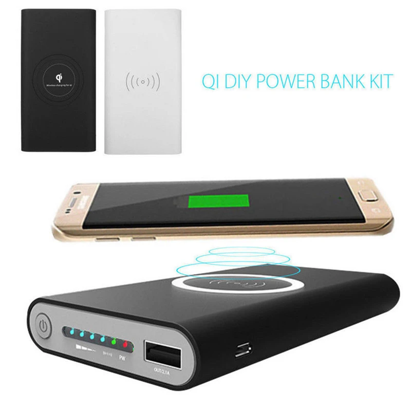 Qi Wireless Charger Power Bank 10000mah External Backup Battery Power Supply Phone Chargers for