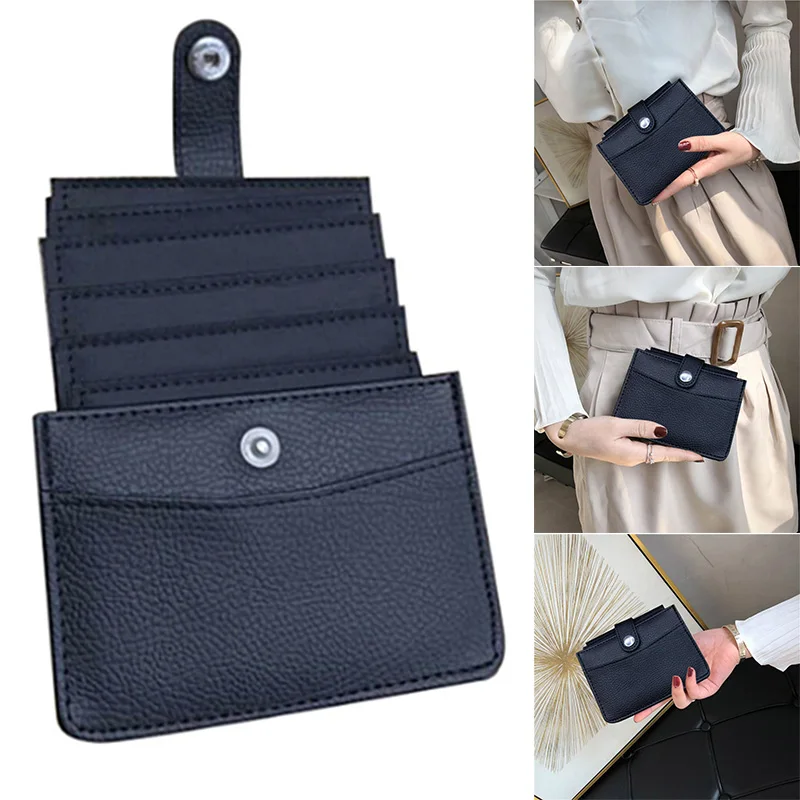 Easy Access Vertical Wallet Card Bag Telescopic Organizer Prevents Identify for Women Men FP8