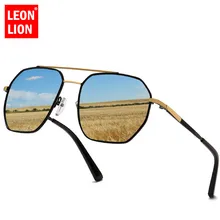 LeonLion,, алюминиево-магниевые поляризованные солнцезащитные очки, мужские, фирменный дизайн, UV400, классические ретро очки для вождения, очки для улицы