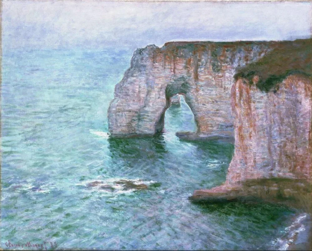 

High quality Oil painting Canvas Reproductions The Manneport Seen from the East (1885) By Claude Monet hand painted