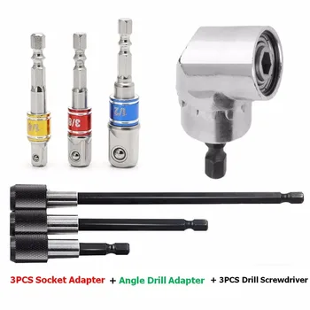 

Power Drill bits Tools Set 3 PCS Colorful Socket Adapter Impact Hex Shank Drill Nut Driver Power Bits 1/4 3/8 1/2