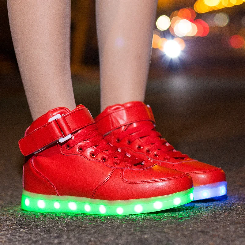 

2018 USB chargering Light Up Sneakers for boys girls men women Glowing Fashion Party Shoes Luminous Led Shoes for kids and adult