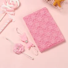 Мягкое одеяло для новорожденных эластичная вязаная Пеленка, реквизит для фотосъемки, пеленка для малышей, повязка на голову аксессуары для головных уборов