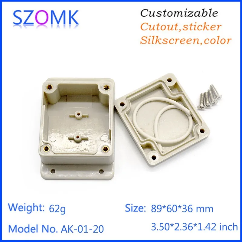 szomk plastic IP65 waterproof enclosure project box plastic box for electronics project wall mounted abs plastic waterproof housing junction box (2)