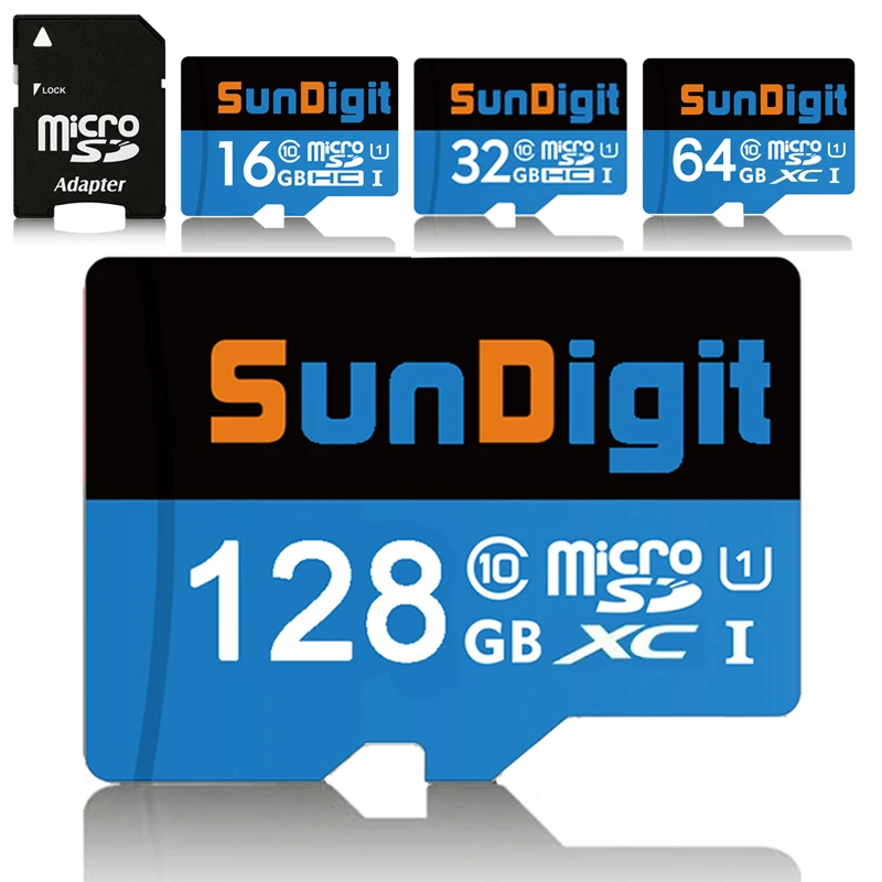 SunDigit High Speed Class10 Micro SDXC Card 128GB 64GB Real Capacity