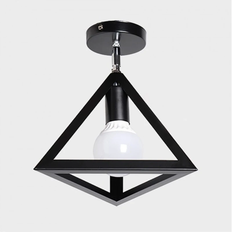 

Hot American Country Square Ceiling Lamp Indoor Lighting LED Lamp Loft Apartment Aisle Corridor Living Room E27 Home Decoration