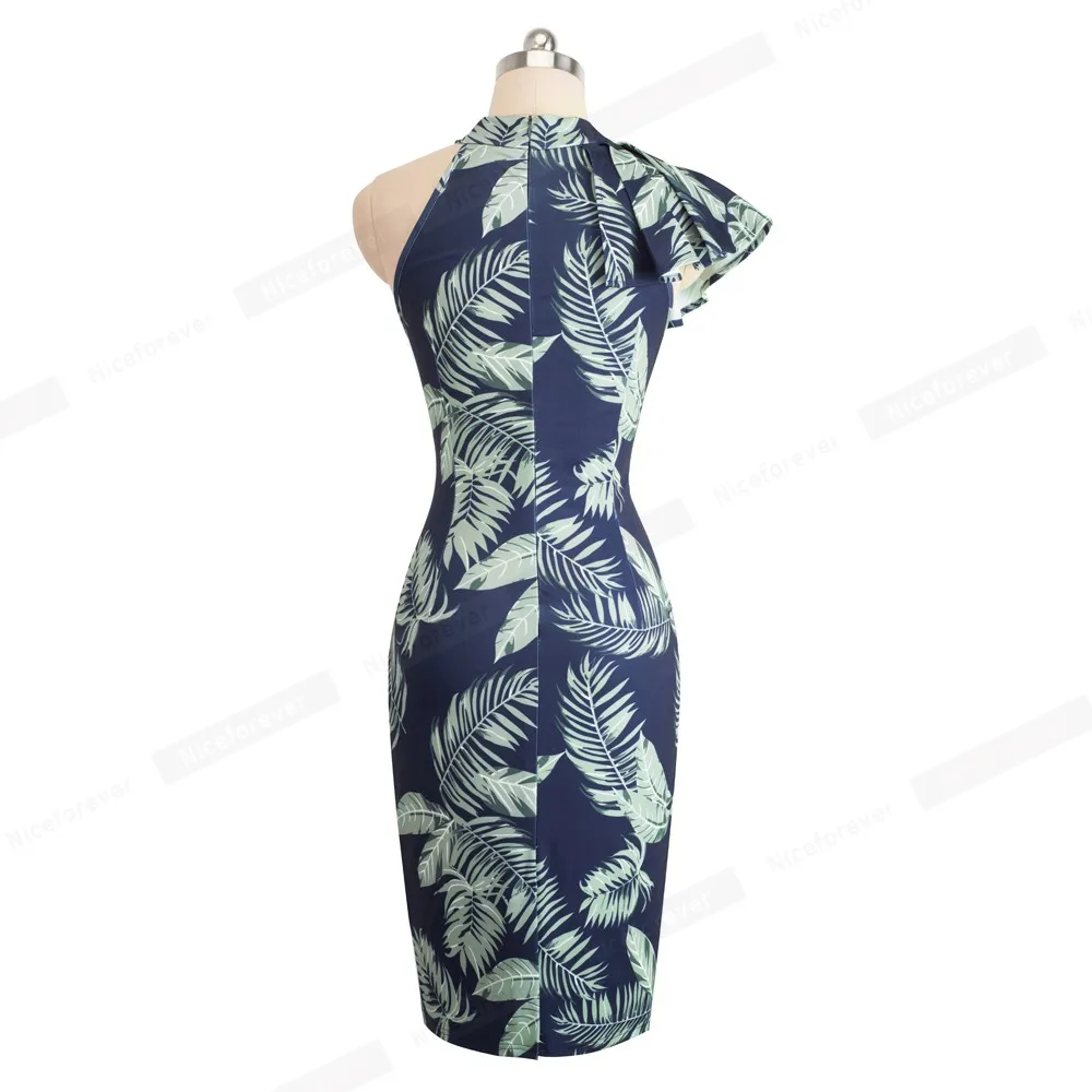 Nice forever Винтаж Элегантный принт носить на работу баски vestidos Бизнес вечерние