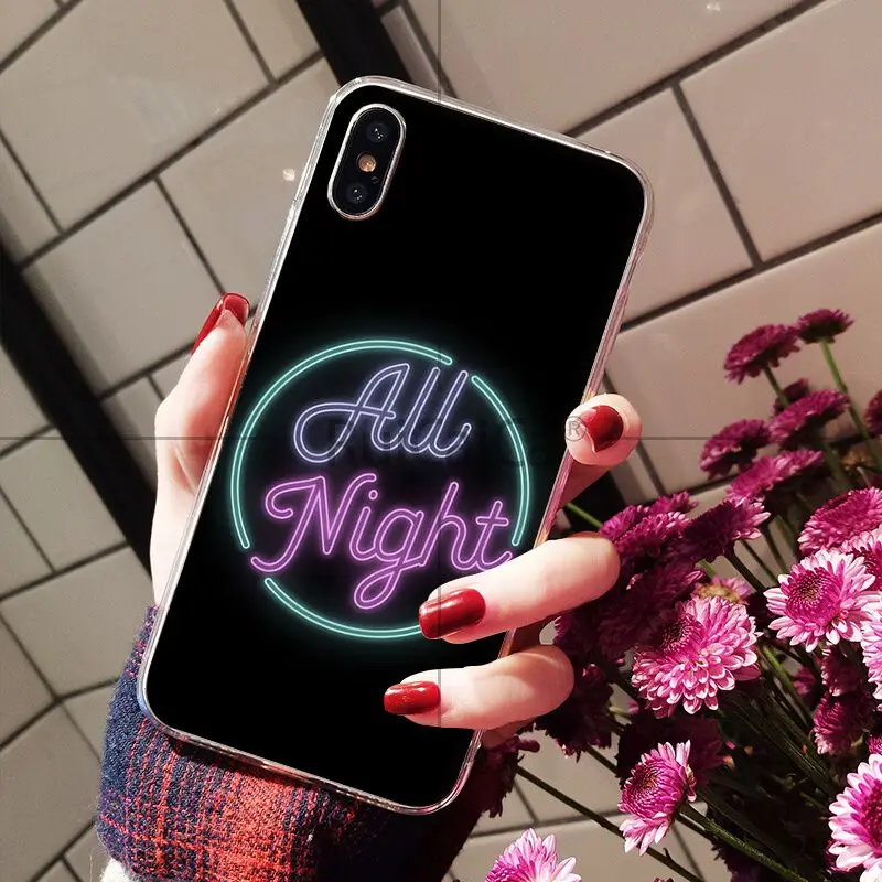 Black background fluorescent small pattern font neon