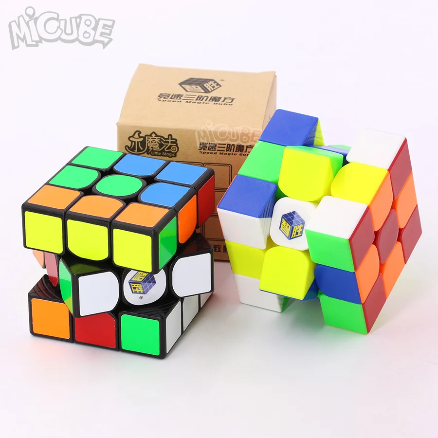 Yuxin Little Magic 3x3x3 магические кубики 3x3 скоростной кубик черный/Stickerless Puzzle Cubo Magico 3*3 игрушки для детей 3x3 Zhisheng