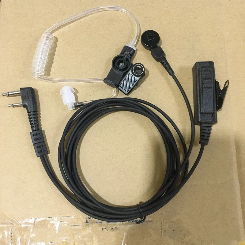 Длинная большая Воздушная трубка PTT 2 контакта наушники для Icom IC V8 V82 V85 F21 F3001 F4001 F3003