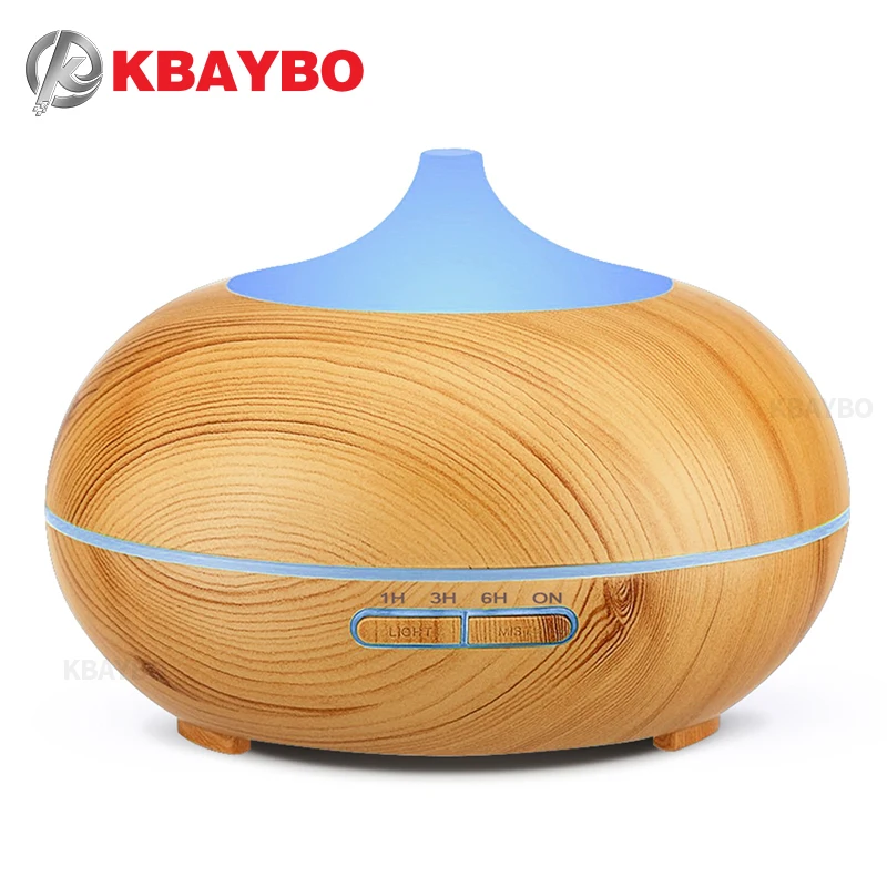 Koop 300 ml Aroma Essenti euml;le Olie Diffuser Houtnerf Ultrasone Cool Mist Luchtbevochtiger voor Office Home Slaapkamer Woonkamer Studie Yoga spa