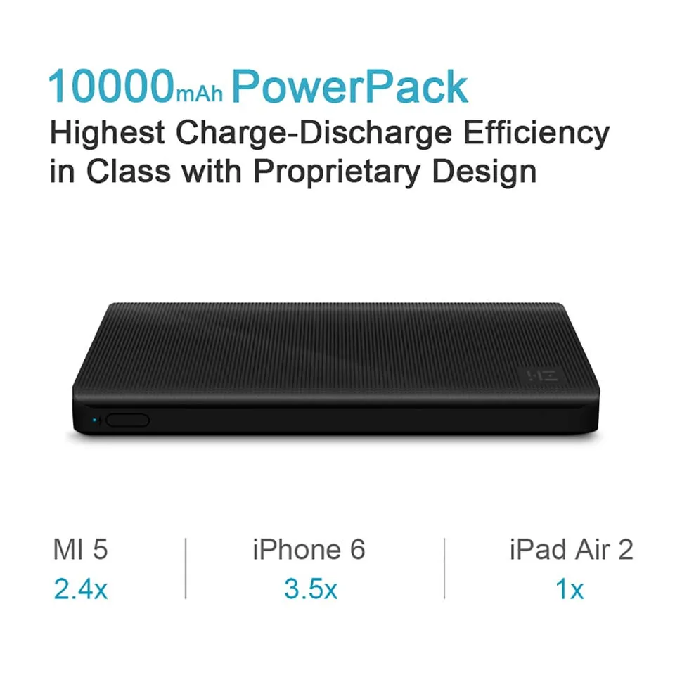 Оригинальный внешний аккумулятор Xiaomi ZMI 10000 мАч портативная зарядка быстрая 3 0