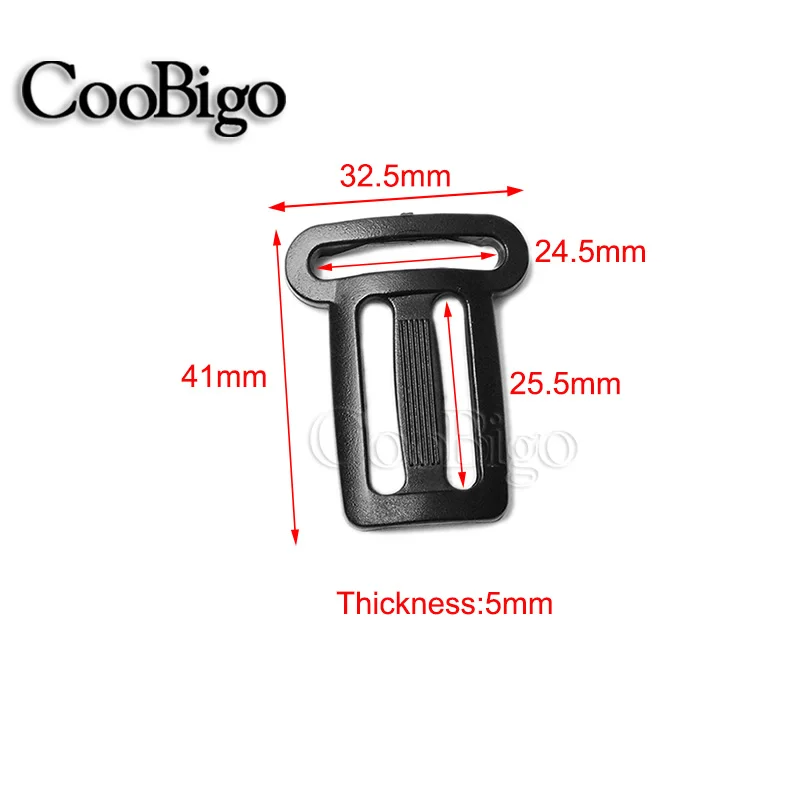 

10pcs Pack 1" *1" Plastic Multi-function Slider Tri-Glide Adjust Buckle for Backpack Strap #FLC431-25B