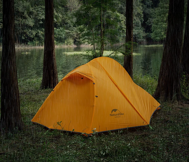 Naturehike 2 человек Сверхлегкий альпинистский велосипедный тент 20D кремниевые палатки двухслойный базовый лагерь спальный тент походный альпинистский