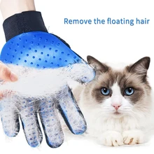 Cat Grooming Glove Soft Silicone Pet Hair Deshedding Brush Comb Glove for Pet Dog Cats Bath Cleaning Massage Gloves for Animal silicone cat gloves hair comb pet bath brush gentle efficient massage grooming and for pet washing gloves goods hair pet finger