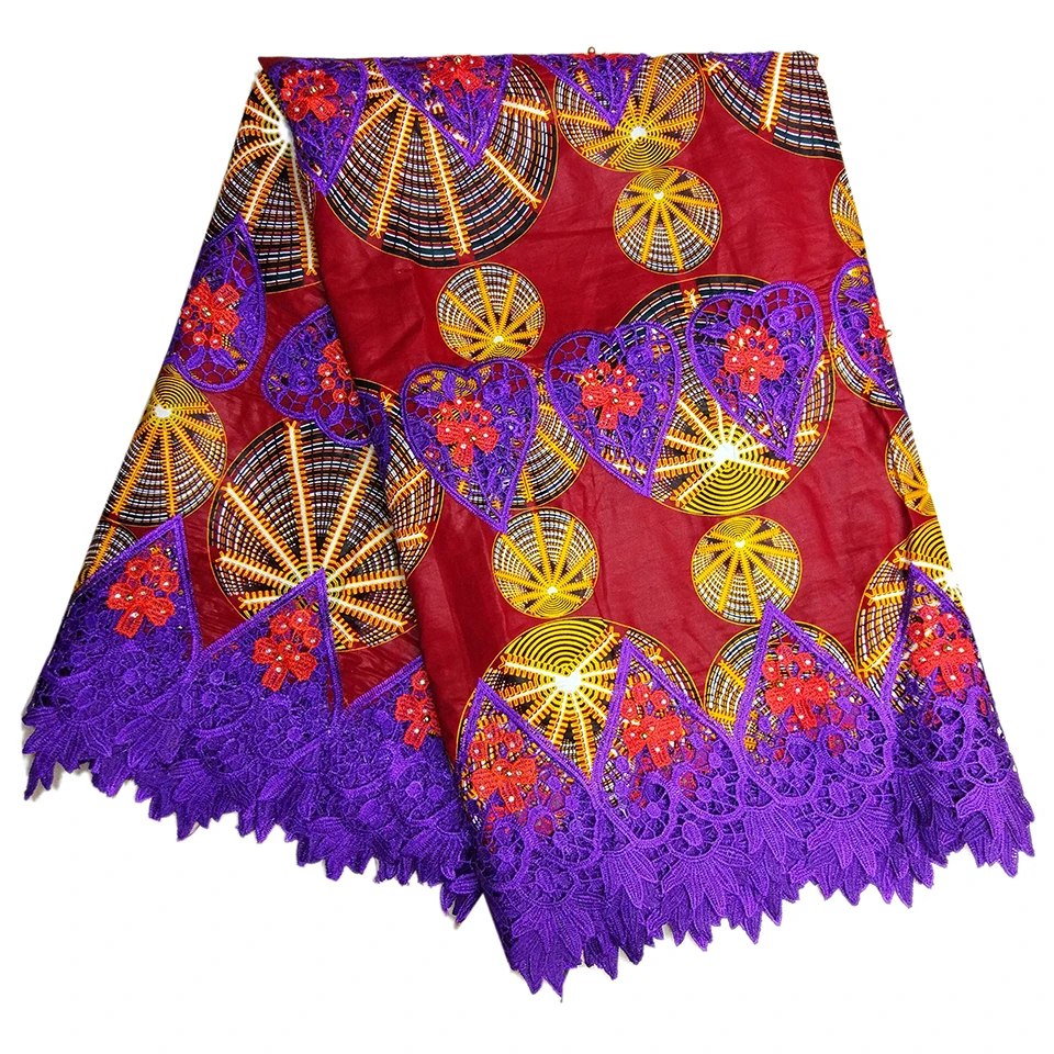 

LBLLK-16 2017 new arrive! hollandais wax avec dentelle pink African kitenge Dutch wax with lace for wedding dress