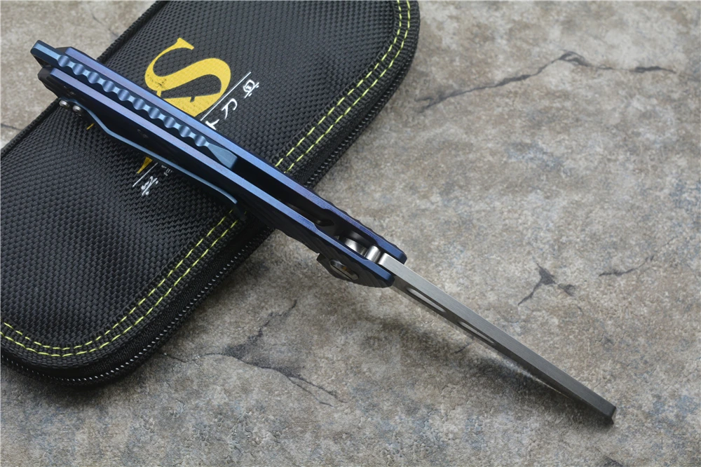 Голубая волна складной нож S35VN лезвие шариковый подшипник TC4 titanium ручка Отдых на природе Охота Карманный фрукты нож EDC инструменты