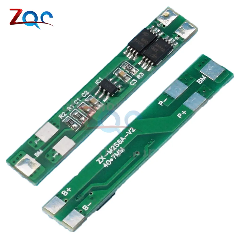 

2S 7.2V 6A Dual MOS Polymer Lithium Battery Protection Board Li-ion Battery Protector Module for dual 18650 Battery BMS