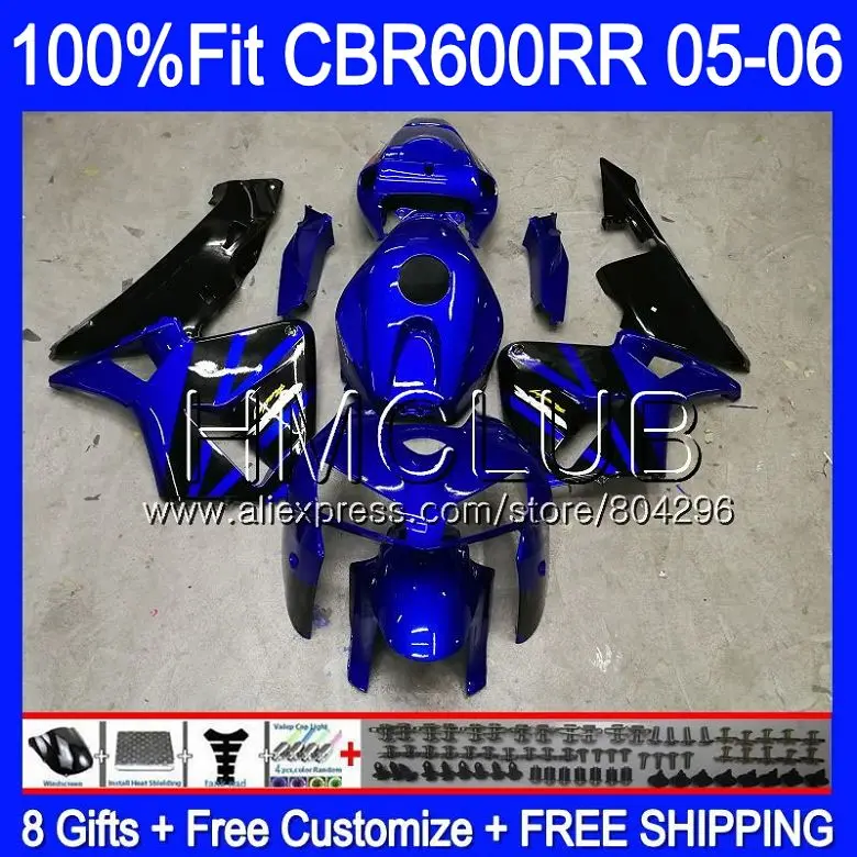 

Injection For HONDA CBR 600RR 600F5 CBR600 RR 05 06 64HM.2 CBR600F5 CBR600RR F5 05 06 CBR 600 RR 2005 2006 Blue black Fairing