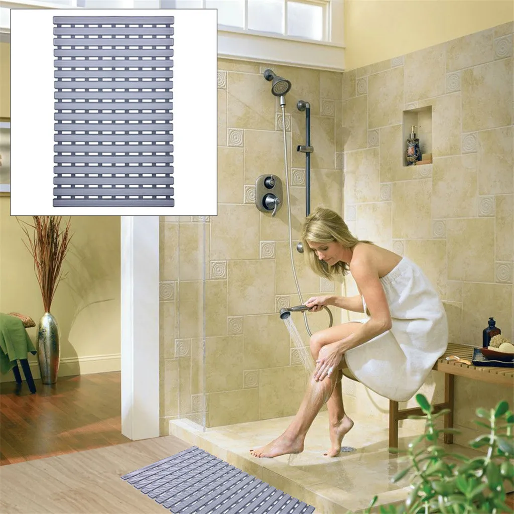 KXAAXS Intelligent design drainage hole slotted Non Slip Shower Mat