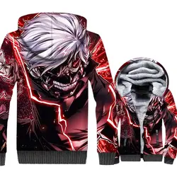 Япония аниме Токио вурдалак Kaneki Кен для мужчин 3D толстовки 2019 осень зима из плотного флиса теплые куртки свитшоты Харадзюку для вентиляторы