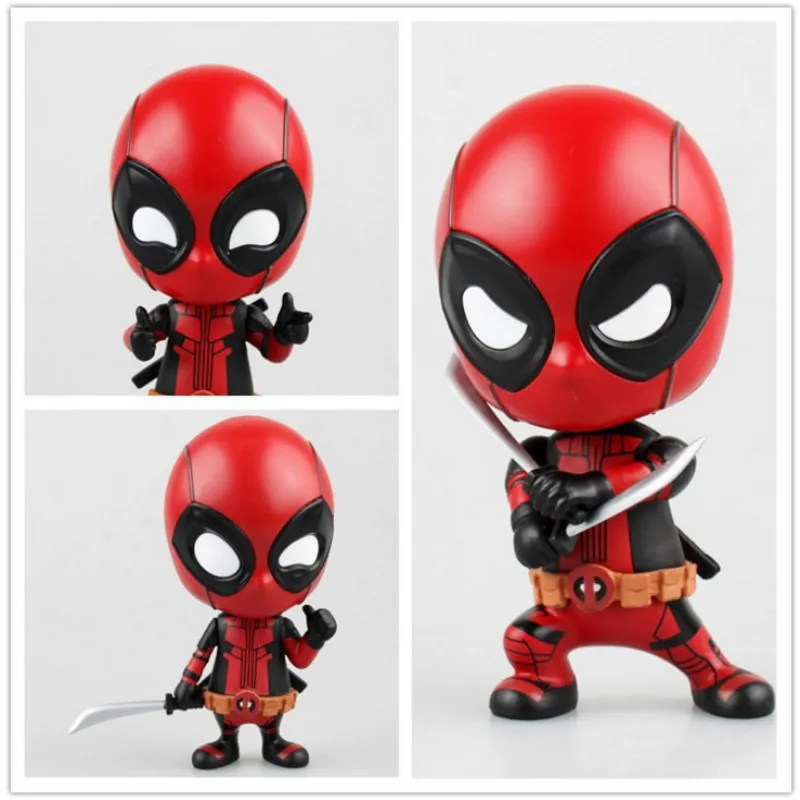 

MR TEA Mini Deadpool Model Shake Head Toy Decoration Doll Car Ornament Auto Interior Dashboard Accessories Gift For Marvel