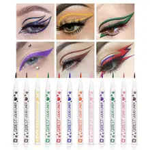 1 шт Qibest автоматический карандаш-подводка для глаз красный желтый и зеленый цвета синий карандаш-подводка для глаз стойкая Водонепроницаемый белый внешний вид жидкая подводка в ручке