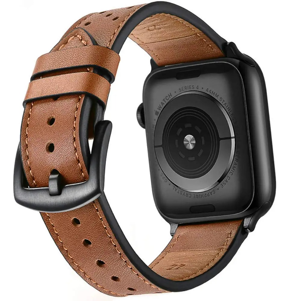 Кожаный ремешок для Apple Watch Band 42 мм/38 мм iWatch 4 Band 44 мм 40 мм из натуральной кожи ремешок для часов Браслет Apple watch 4 3 2 1